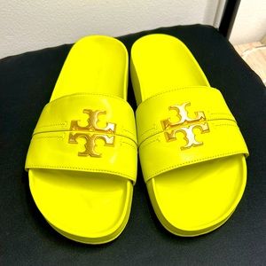 Tory Burch Yellow Slides
